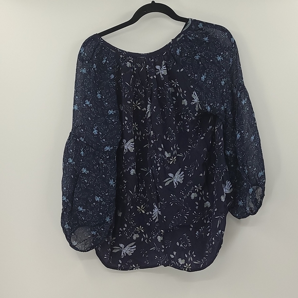Velvet by graham and spencer navy viscose blouse - Picture 4 of 6
